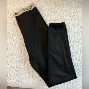 Gucci Black and Tan Women's Leggings